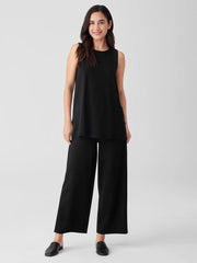 Eileen Fisher Tanks &amp; Camis | Stretch Jersey Knit Crew Neck Long Tank Black - Women