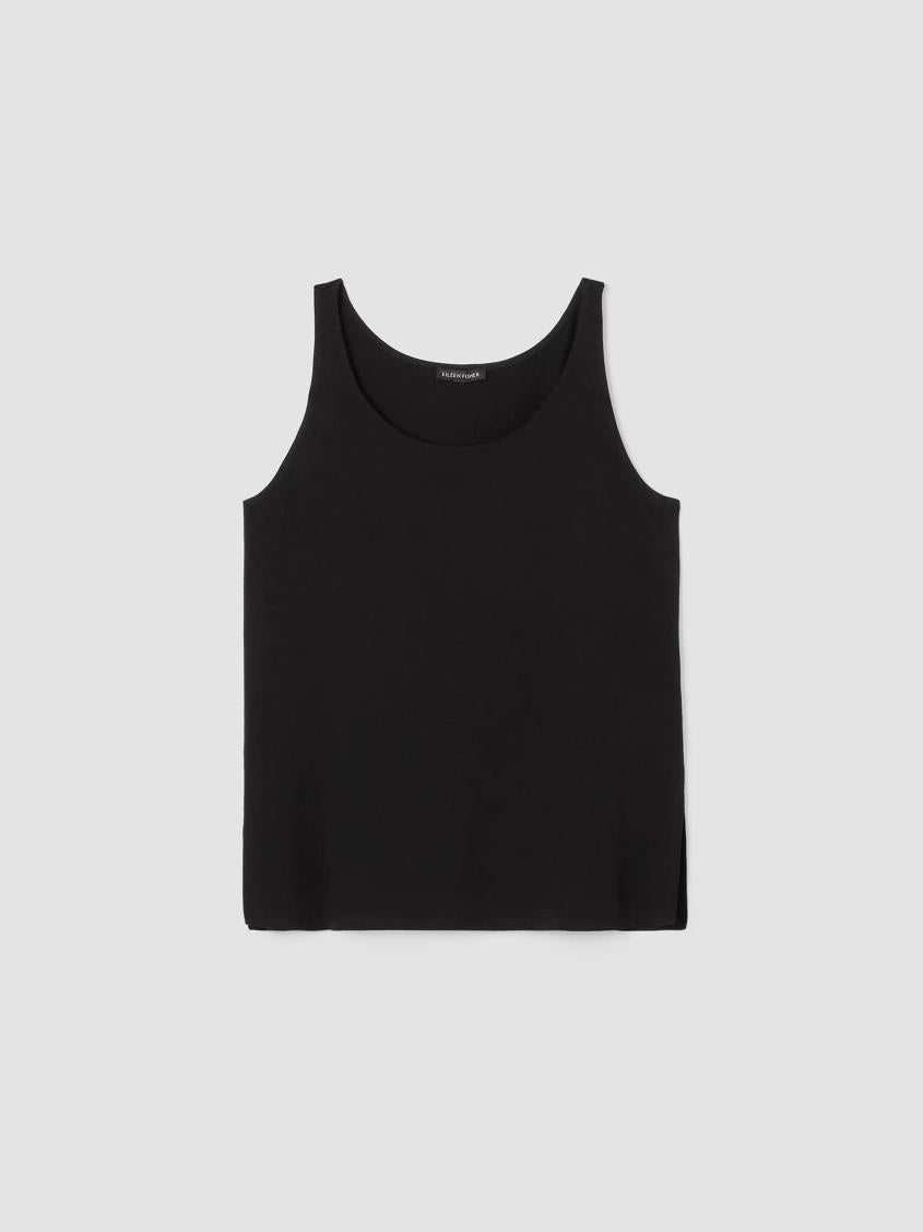 Eileen Fisher Tanks &amp; Camis | Stretch Jersey Knit Scoop Neck Tank Black - Women