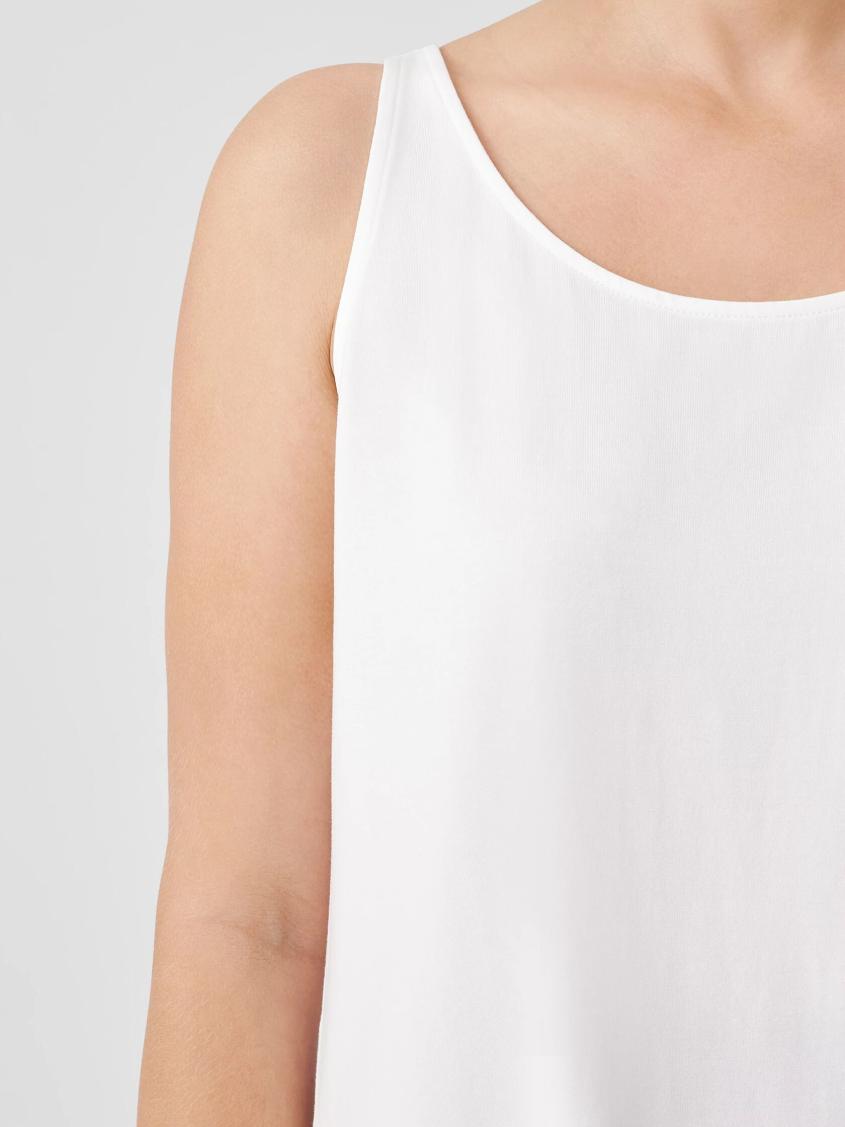 Eileen Fisher Tanks &amp; Camis | Stretch Jersey Knit Scoop Neck Tank White - Women