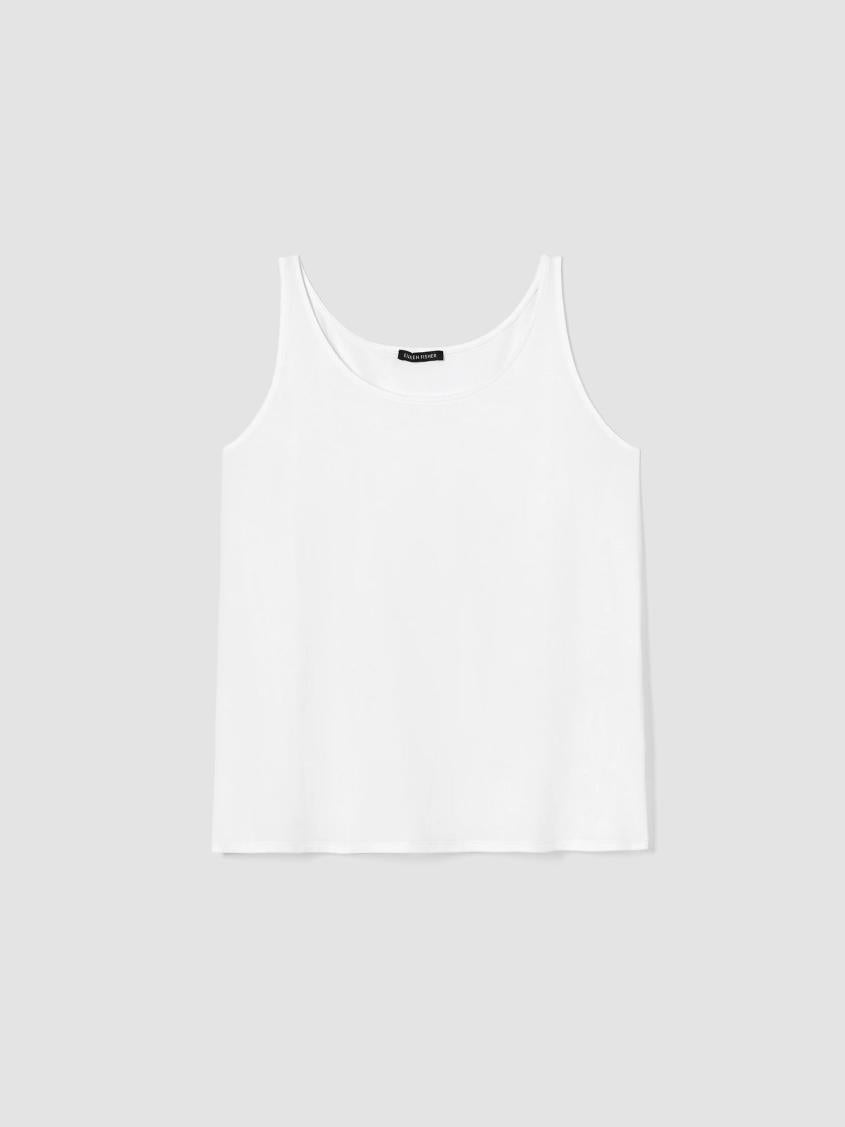 Eileen Fisher Tanks &amp; Camis | Stretch Jersey Knit Scoop Neck Tank White - Women
