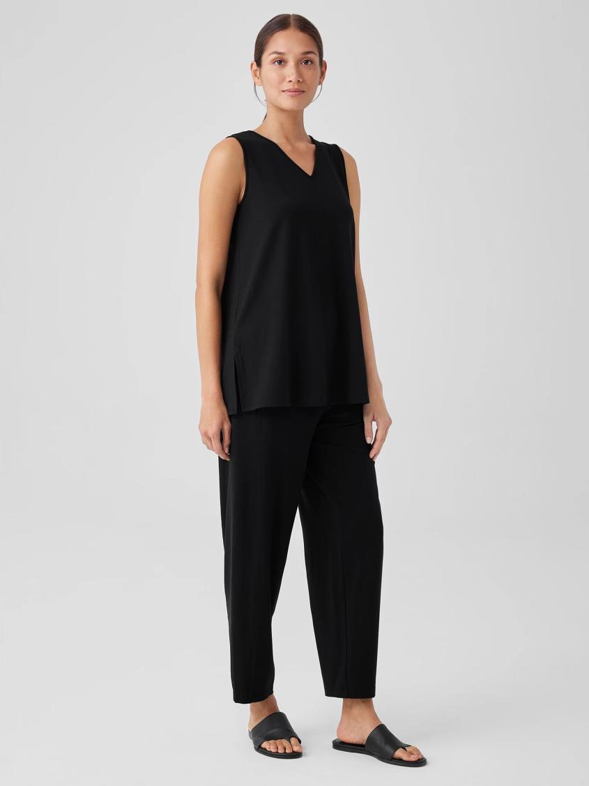 Eileen Fisher Tanks &amp; Camis | Stretch Jersey Knit V-Neck Tank Black - Women
