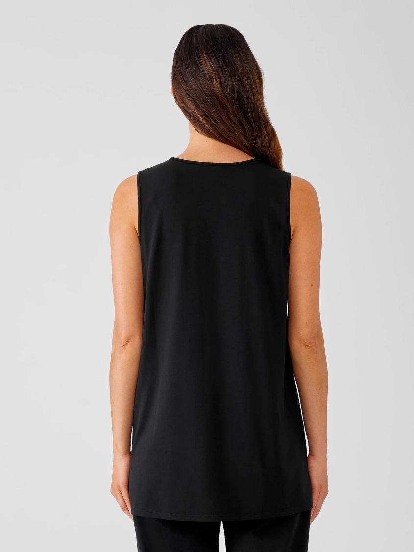 Eileen Fisher Tanks &amp; Camis | Stretch Jersey Knit V-Neck Tank Black - Women