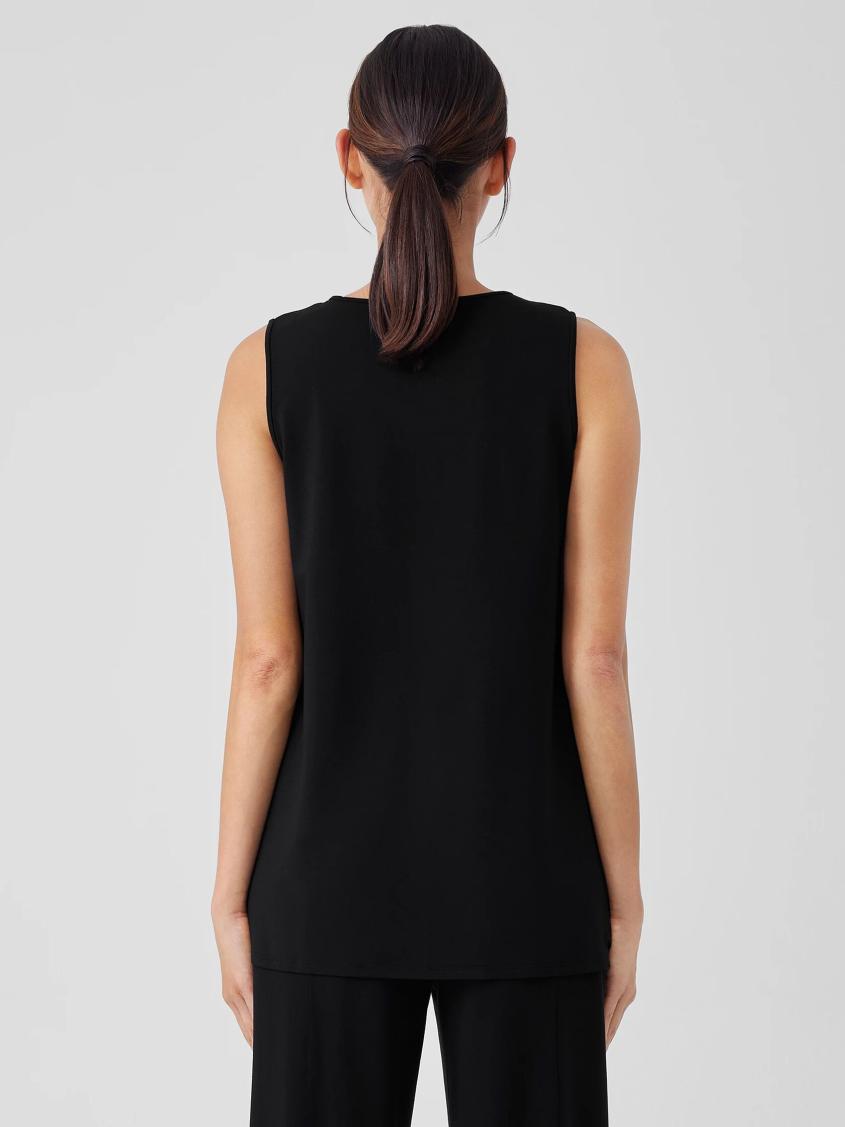 Eileen Fisher Tanks &amp; Camis | Stretch Jersey Knit V-Neck Tank Black - Women