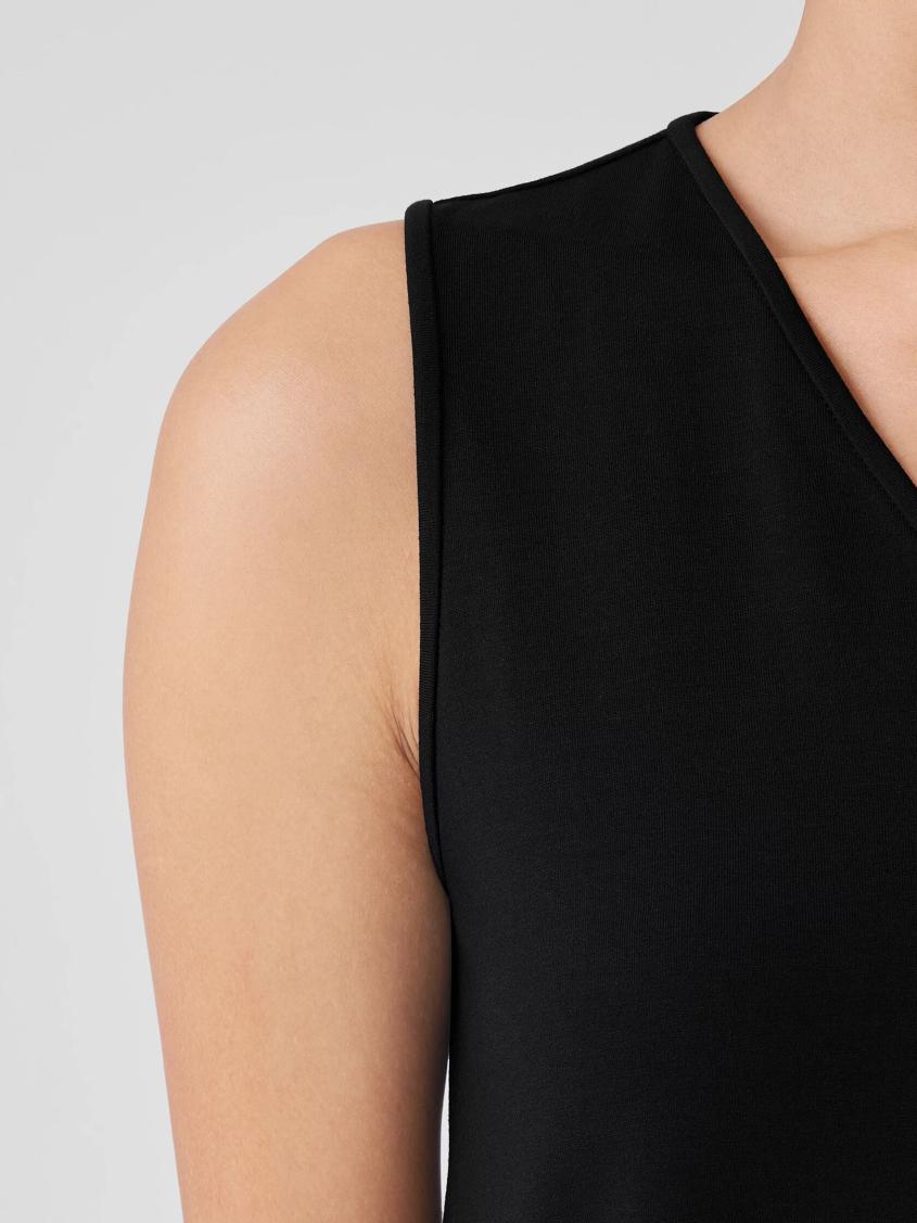 Eileen Fisher Tanks &amp; Camis | Stretch Jersey Knit V-Neck Tank Black - Women
