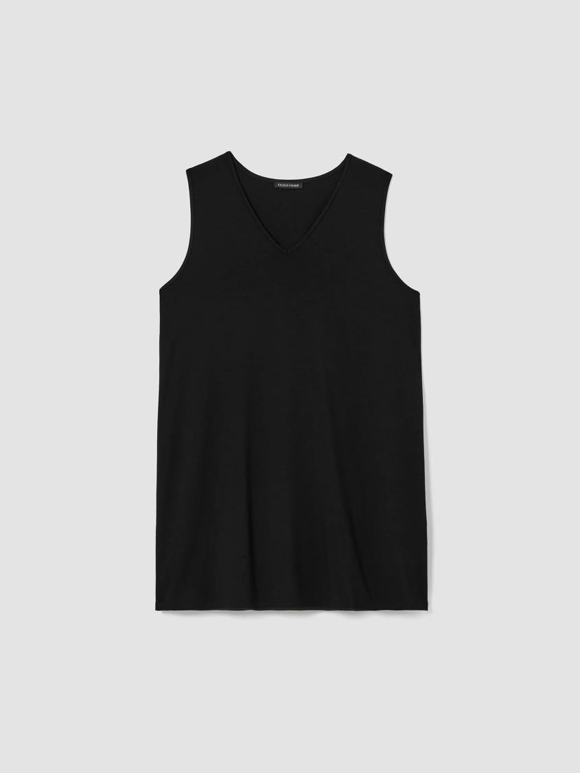Eileen Fisher Tanks &amp; Camis | Stretch Jersey Knit V-Neck Tank Black - Women
