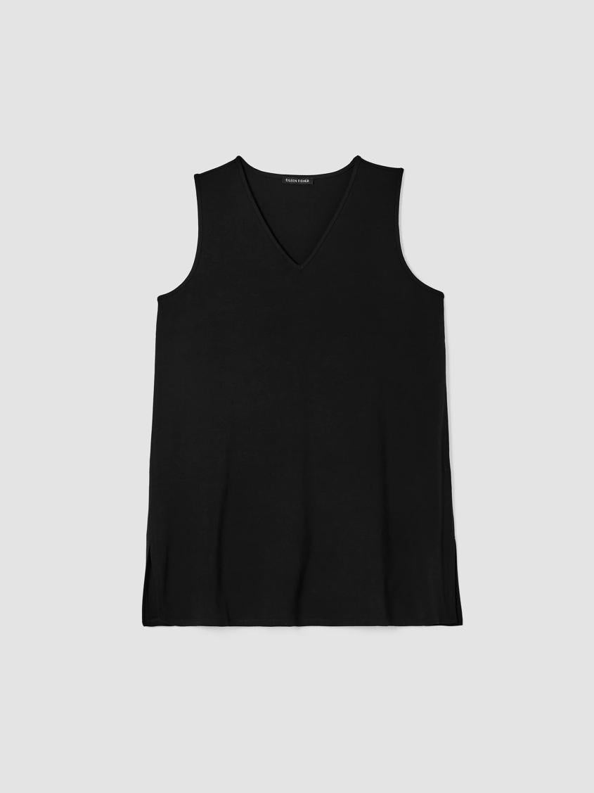 Eileen Fisher Tanks &amp; Camis | Stretch Jersey Knit V-Neck Tank Black - Women