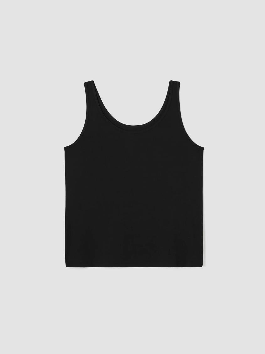 Eileen Fisher Tanks &amp; Camis | Stretch Silk Jersey Scoop Neck Tank Black - Women