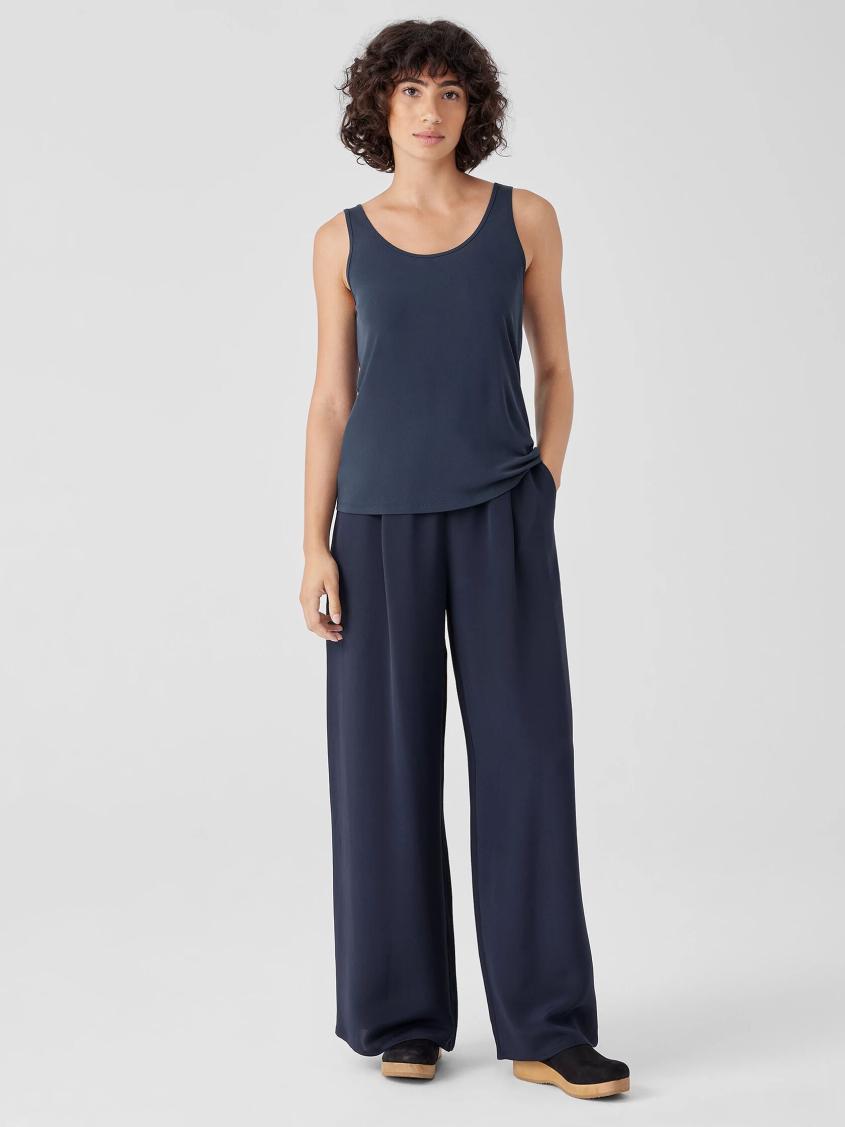 Eileen Fisher Tanks &amp; Camis | Stretch Silk Jersey Scoop Neck Tank Ocean - Women