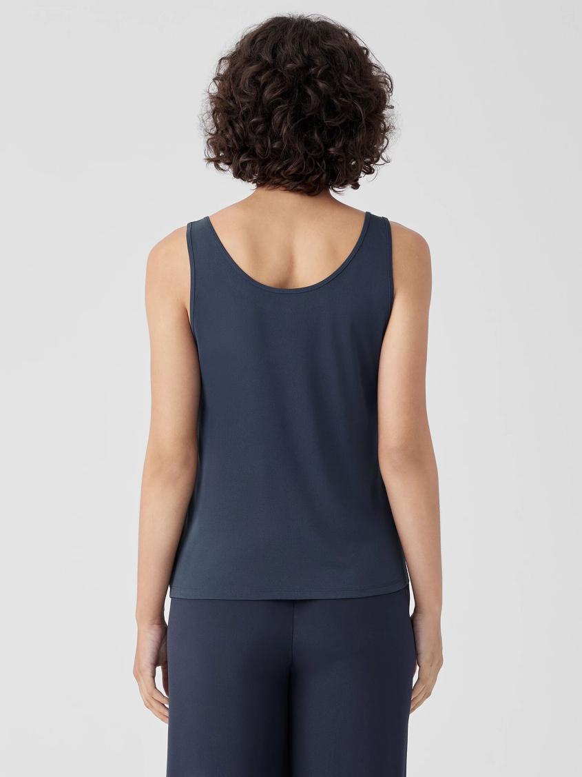 Eileen Fisher Tanks &amp; Camis | Stretch Silk Jersey Scoop Neck Tank Ocean - Women