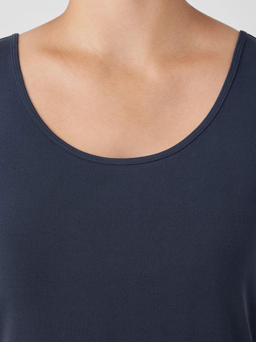 Eileen Fisher Tanks &amp; Camis | Stretch Silk Jersey Scoop Neck Tank Ocean - Women
