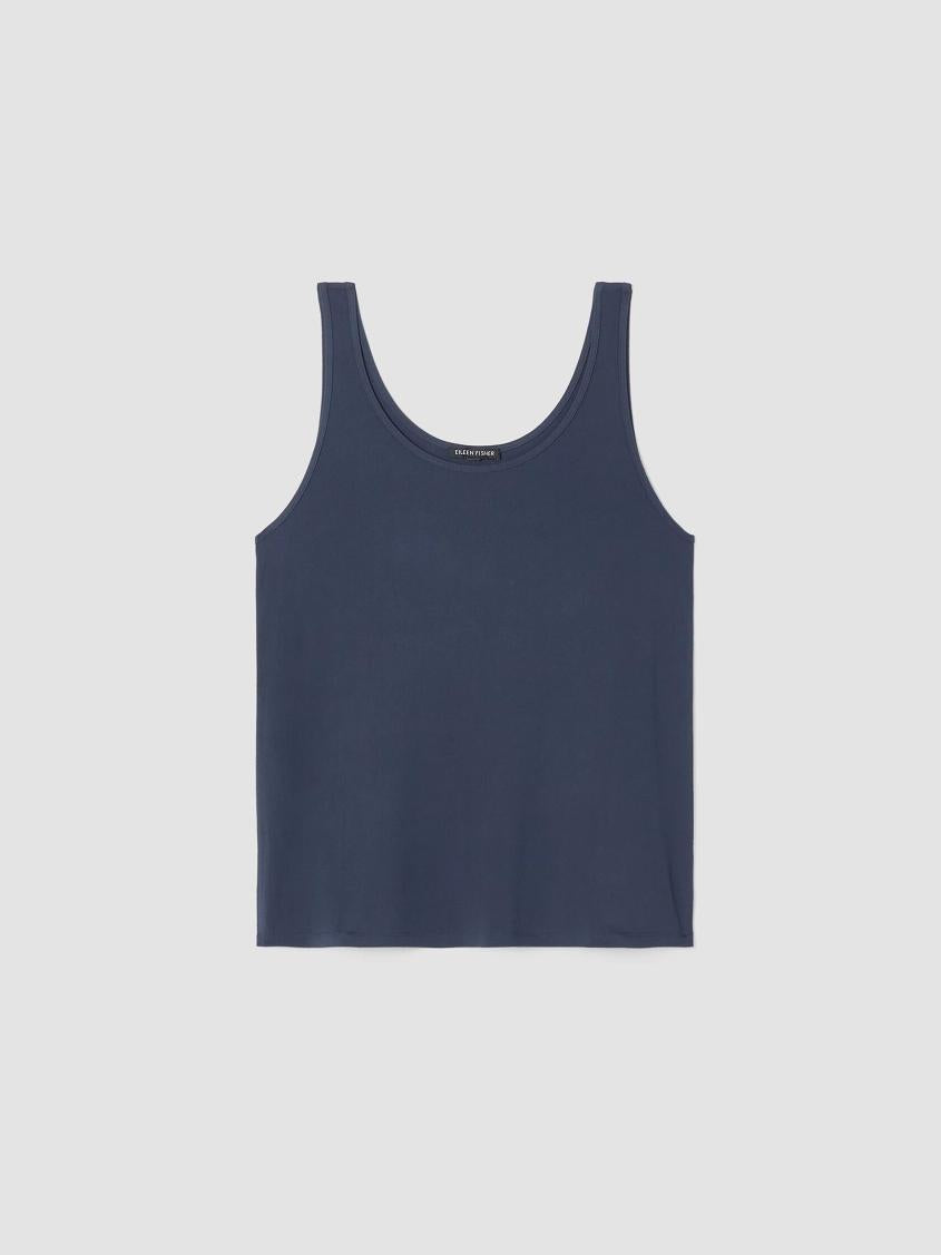 Eileen Fisher Tanks &amp; Camis | Stretch Silk Jersey Scoop Neck Tank Ocean - Women