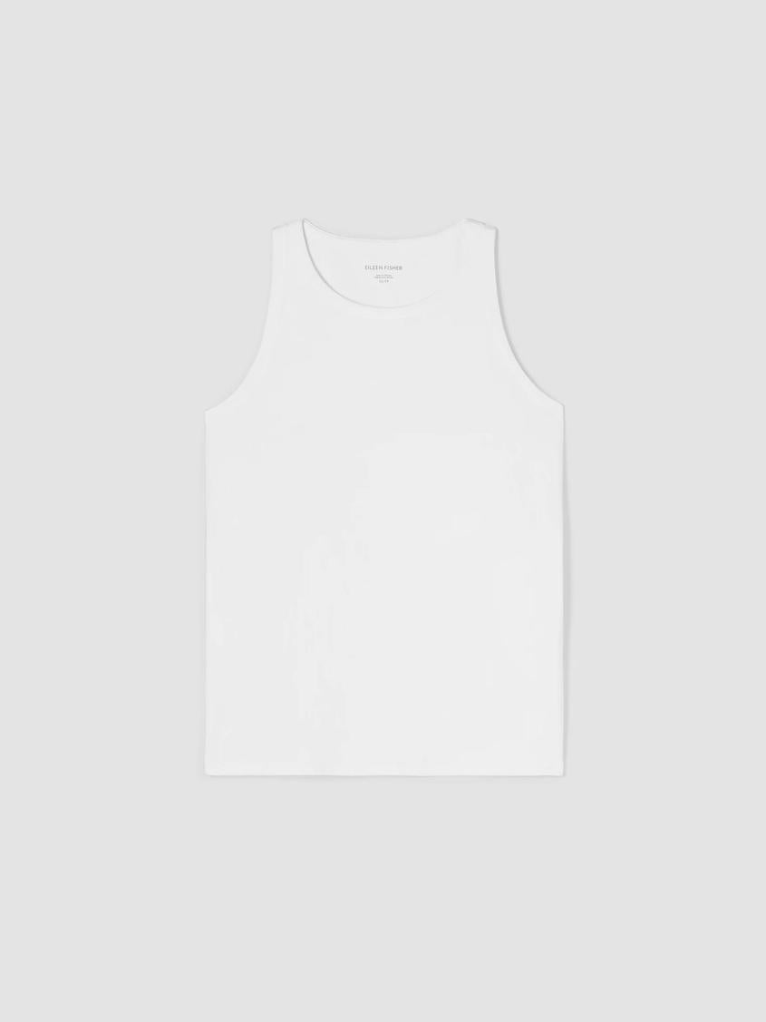 Eileen Fisher Tanks &amp; Camis | Traceable Cotton Jersey Round Neck Tank White - Women