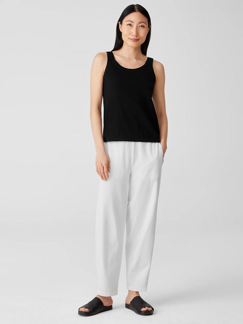 Eileen Fisher Tanks &amp; Camis | Traceable Cotton Jersey Scoop Neck Tank Black - Women