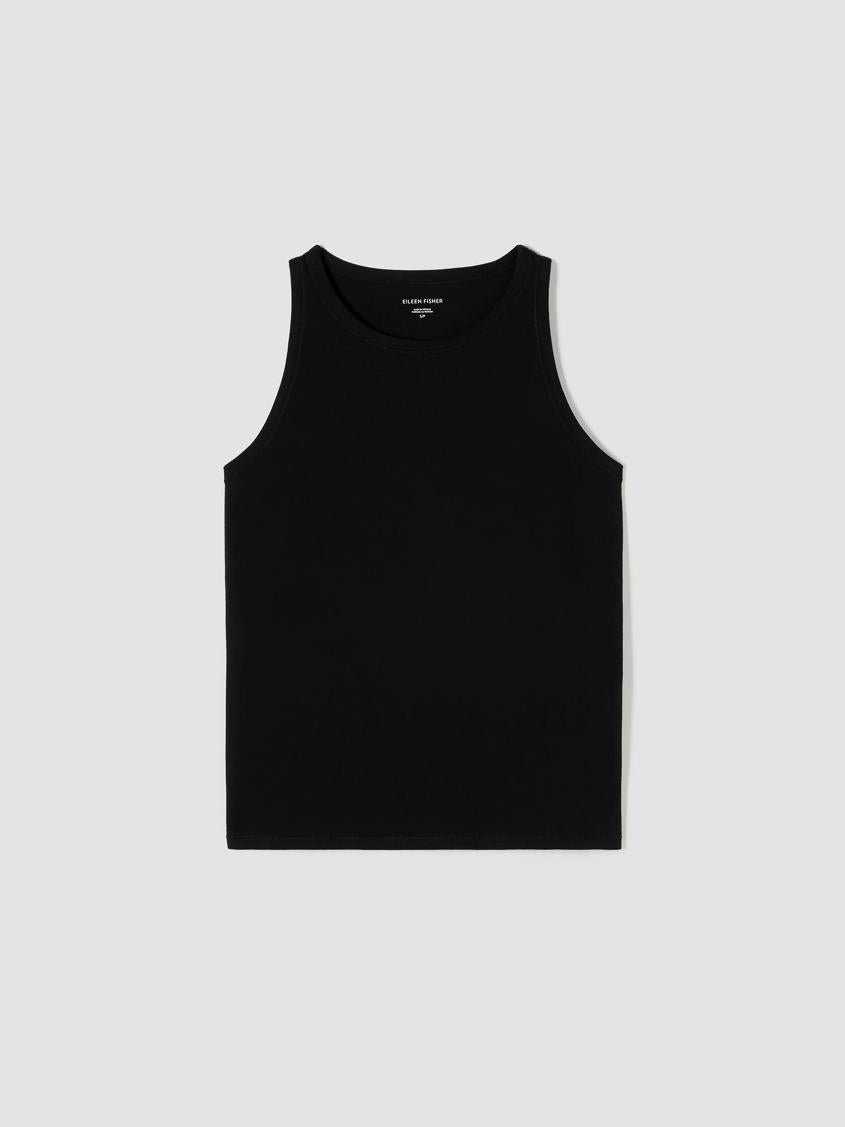Eileen Fisher Tanks &amp; Camis | Traceable Cotton Jersey Scoop Neck Tank Black - Women