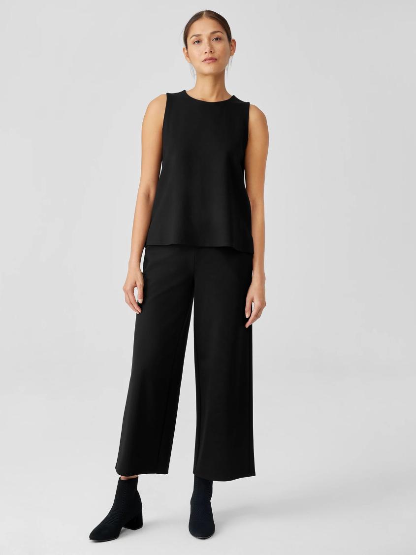 Eileen Fisher Tanks &amp; Camis | Washable Flex Ponte Round Neck Tank Black - Women