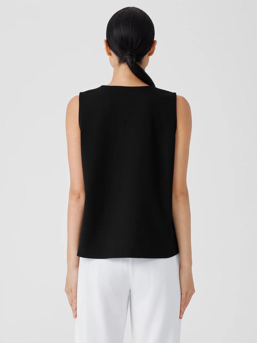 Eileen Fisher Tanks &amp; Camis | Washable Flex Ponte Round Neck Tank Black - Women