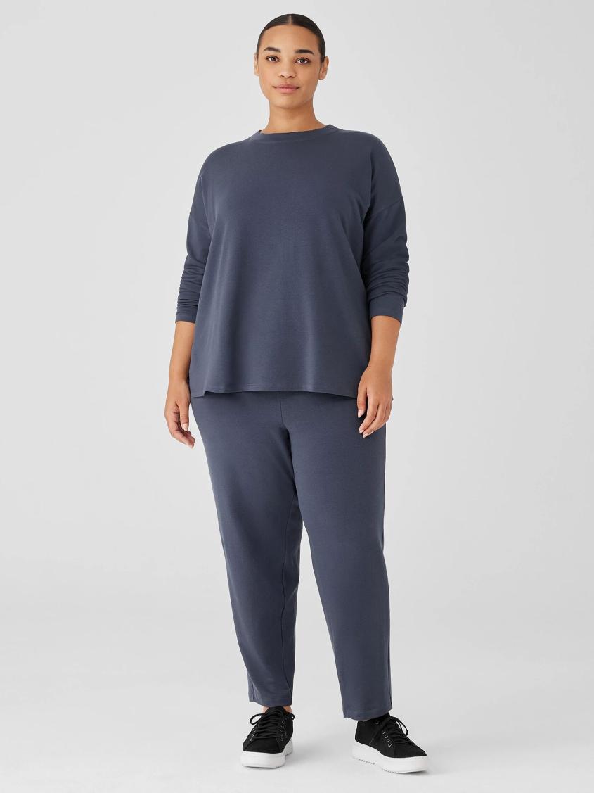 Eileen Fisher Tops &amp; Tees | Cozy Brushed Terry Hug Crew Neck Top Ocean - Women