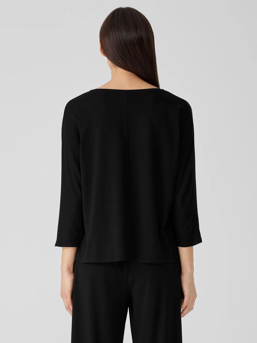 Eileen Fisher Tops &amp; Tees | Fine Jersey Dolman-Sleeve Top Black - Women