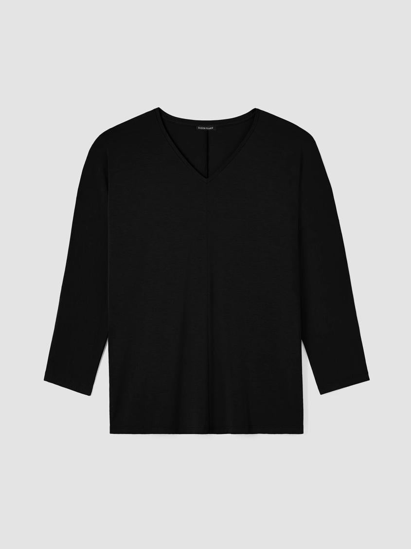 Eileen Fisher Tops &amp; Tees | Fine Jersey Dolman-Sleeve Top Black - Women