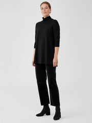 Eileen Fisher Tops &amp; Tees | Fine Jersey Scrunch Neck Long Top Black - Women
