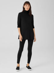 Eileen Fisher Tops &amp; Tees | Fine Jersey Scrunch Neck Long Top Black - Women