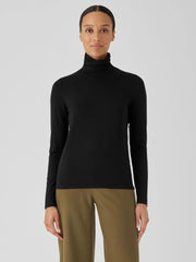 Eileen Fisher Tops &amp; Tees | Fine Jersey Scrunch Neck Top Black - Women
