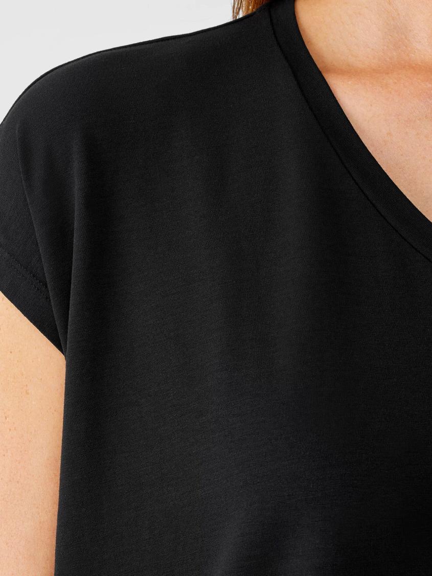 Eileen Fisher Tops &amp; Tees | Fine Jersey Square Top Black - Women