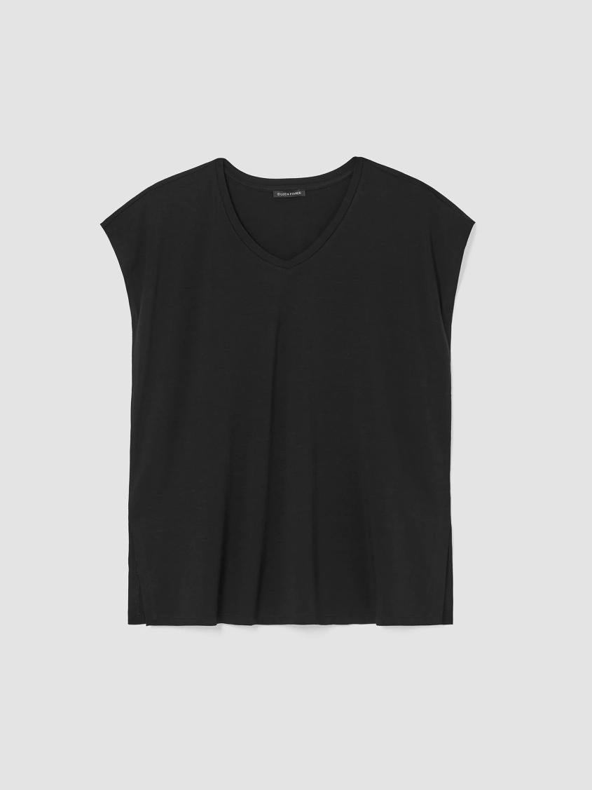 Eileen Fisher Tops &amp; Tees | Fine Jersey Square Top Black - Women
