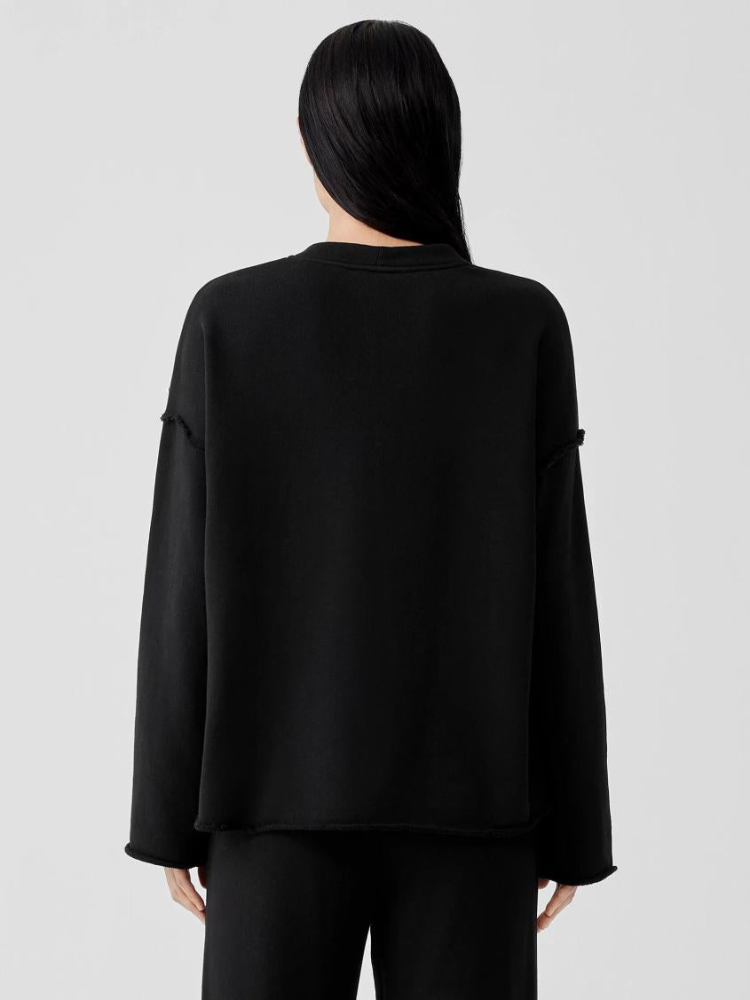 Eileen Fisher Tops &amp; Tees | Organic Cotton French Terry Box-Top Black - Women