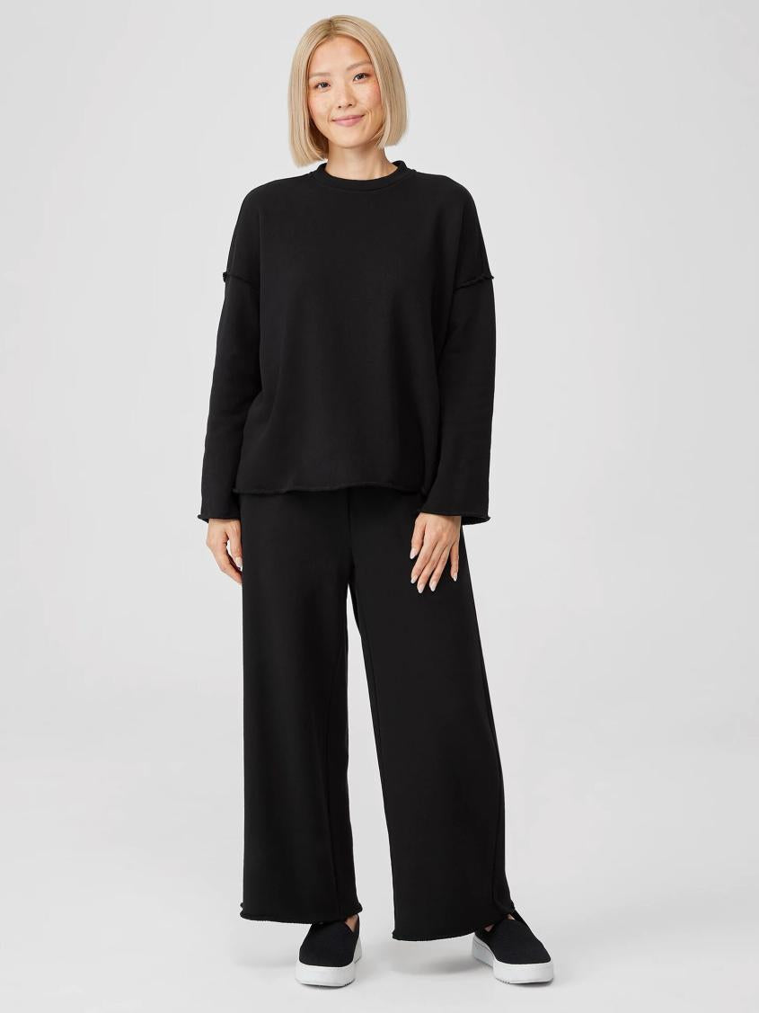 Eileen Fisher Tops &amp; Tees | Organic Cotton French Terry Box-Top Black - Women