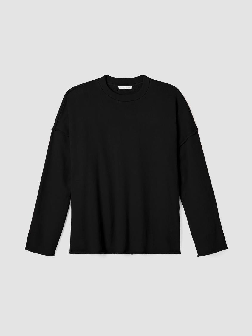 Eileen Fisher Tops &amp; Tees | Organic Cotton French Terry Box-Top Black - Women