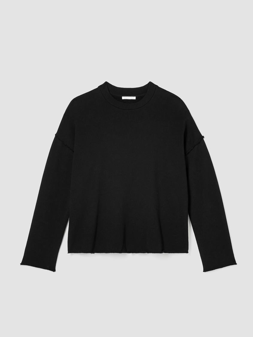 Eileen Fisher Tops &amp; Tees | Organic Cotton French Terry Box-Top Black - Women