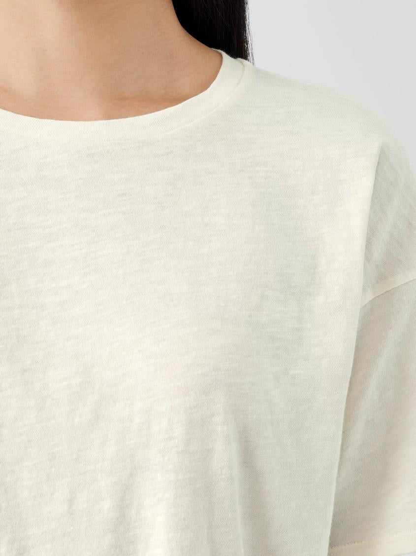 Eileen Fisher Tops &amp; Tees | Organic Cotton Hazy Slub Tee Softwhite - Women
