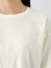 Eileen Fisher Tops &amp; Tees | Organic Cotton Hazy Slub Tee Softwhite - Women