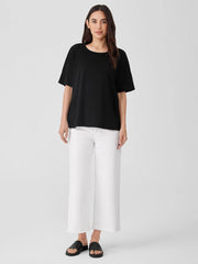 Eileen Fisher Tops &amp; Tees | Organic Cotton Slub Crew Neck Tee Black - Women