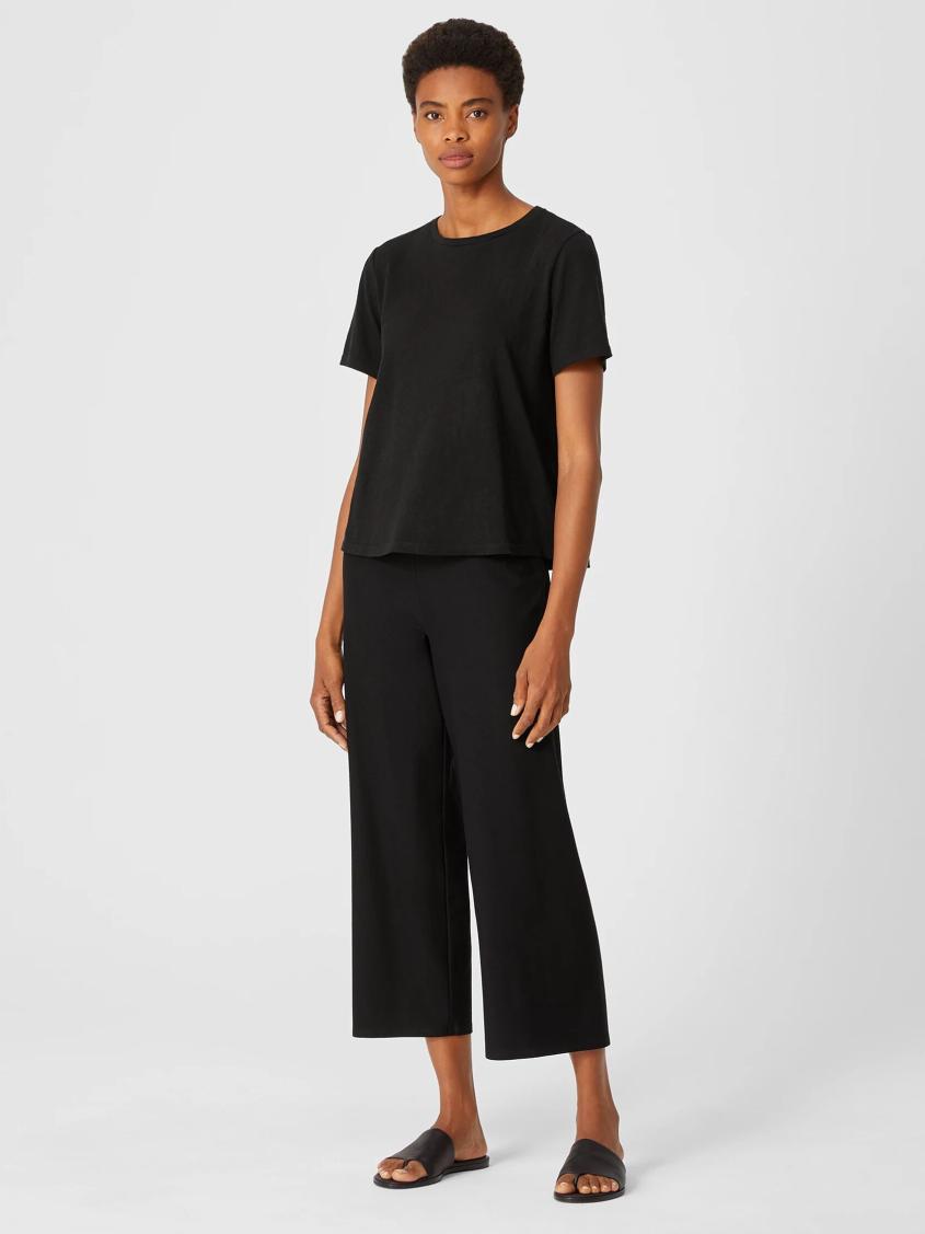 Eileen Fisher Tops &amp; Tees | Organic Cotton Slub Tee Black - Women