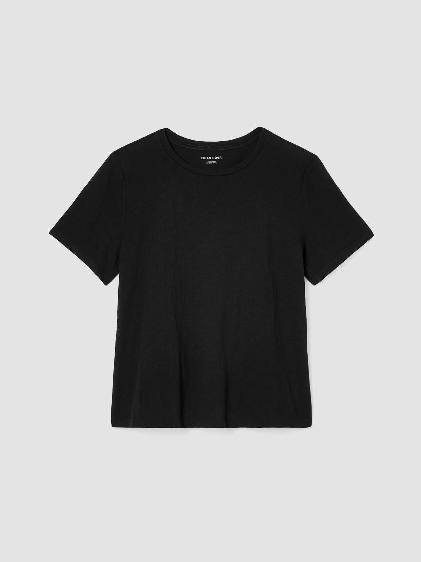 Eileen Fisher Tops &amp; Tees | Organic Cotton Slub Tee Black - Women