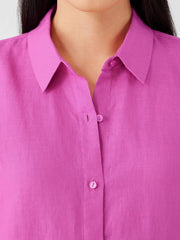 Eileen Fisher Tops &amp; Tees | Organic Handkerchief Linen Classic Collar Shirt Black - Women
