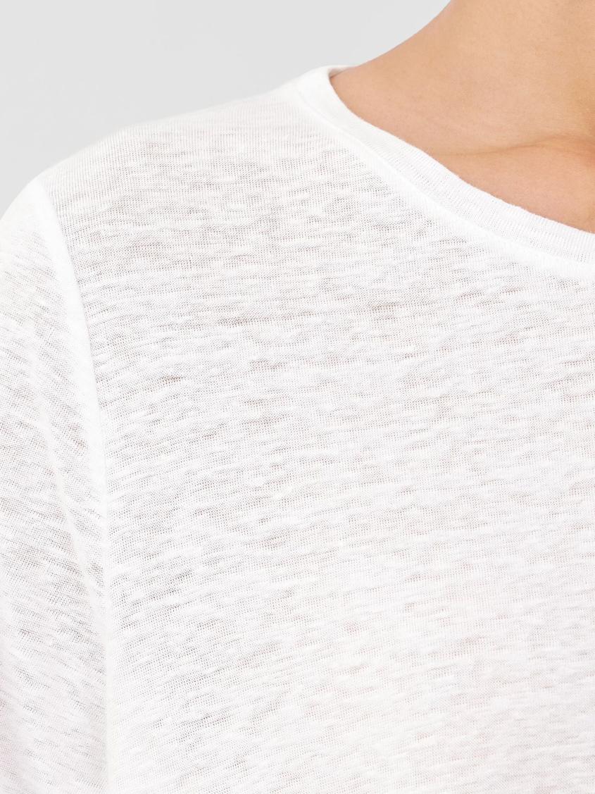 Eileen Fisher Tops &amp; Tees | Organic Linen Jersey Crew Neck Tee White - Women