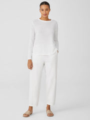 Eileen Fisher Tops &amp; Tees | Organic Linen Jersey Crew Neck Top White - Women