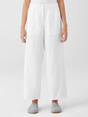 Eileen Fisher Tops &amp; Tees | Organic Linen Wide Trouser Pant Black - Women
