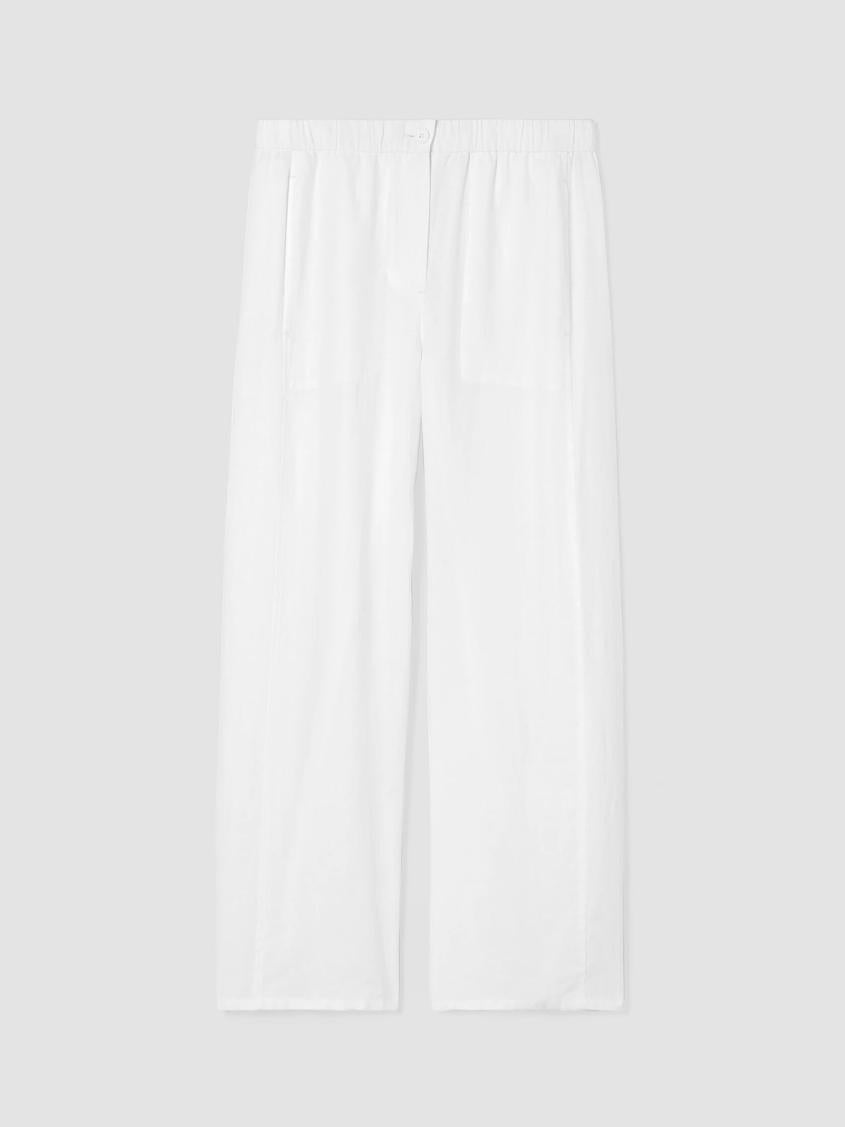 Eileen Fisher Tops &amp; Tees | Organic Linen Wide Trouser Pant Black - Women
