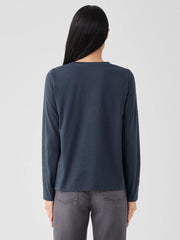 Eileen Fisher Tops &amp; Tees | Organic Pima Cotton Jersey Long-Sleeve Tee Ocean - Women