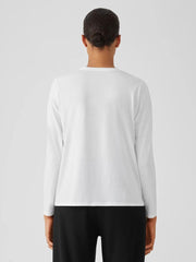 Eileen Fisher Tops &amp; Tees | Organic Pima Cotton Jersey V-Neck Top White - Women