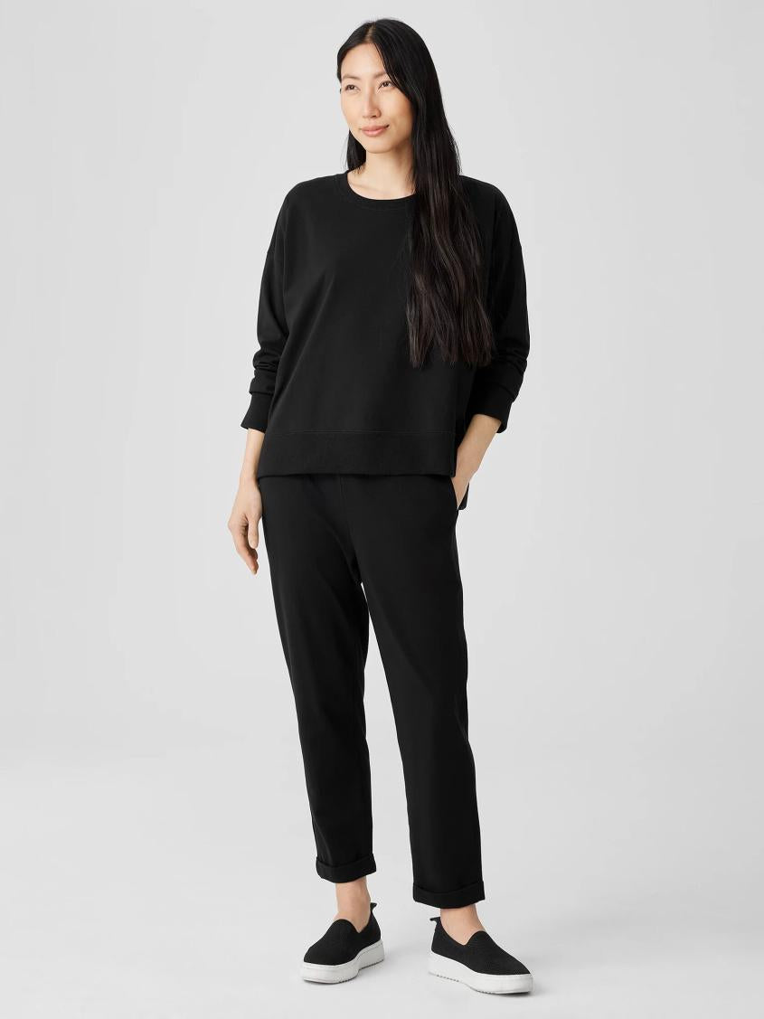Eileen Fisher Tops &amp; Tees | Pima Cotton Stretch Jersey Box-Top Black - Women