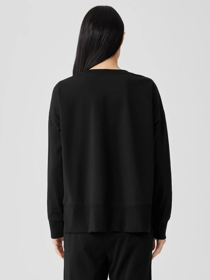 Eileen Fisher Tops &amp; Tees | Pima Cotton Stretch Jersey Box-Top Black - Women