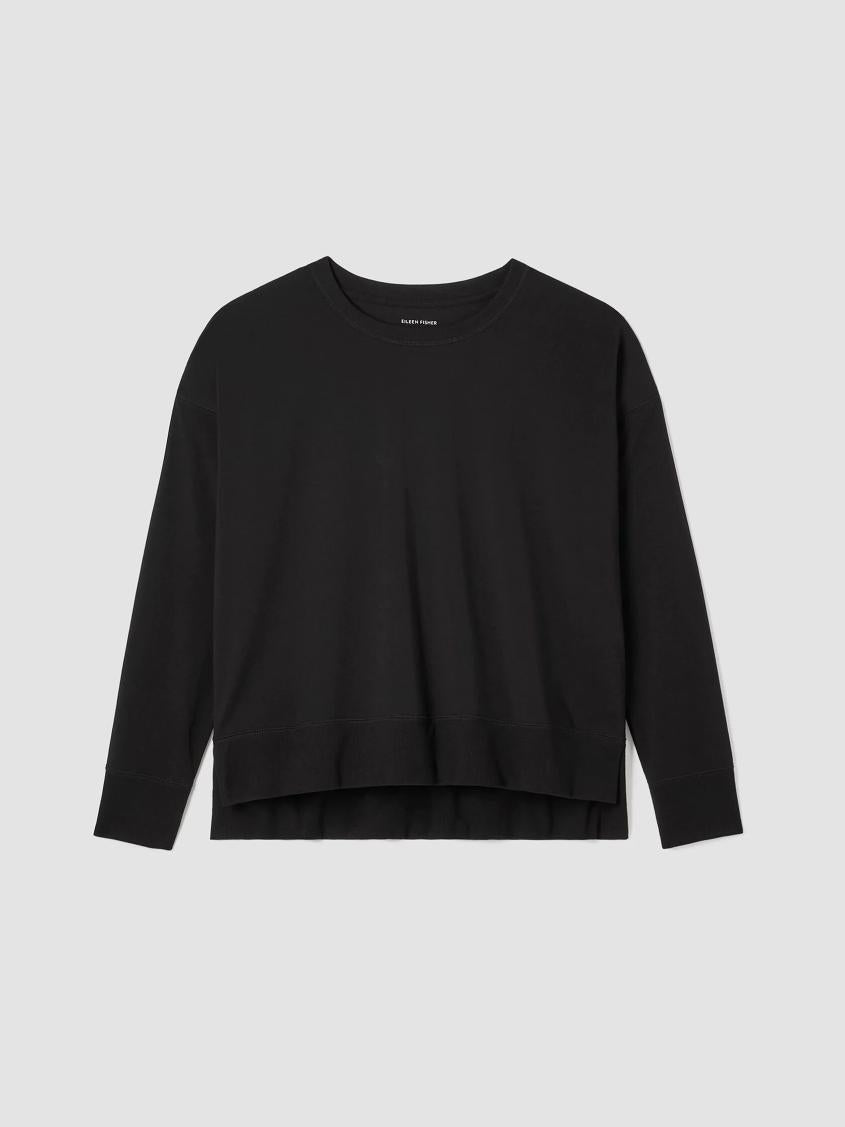 Eileen Fisher Tops &amp; Tees | Pima Cotton Stretch Jersey Box-Top Black - Women