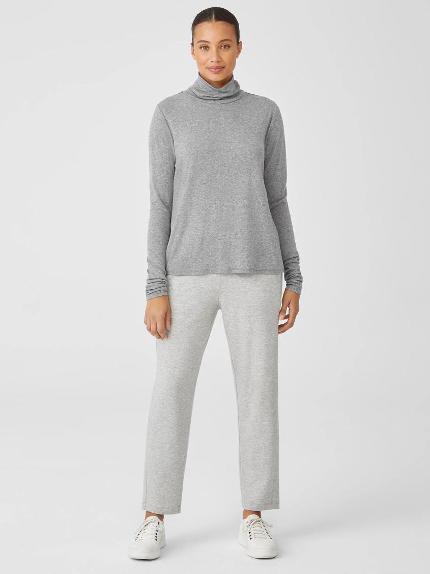 Eileen Fisher Tops &amp; Tees | Ribbed Pima Cotton Blend Top Moon - Women
