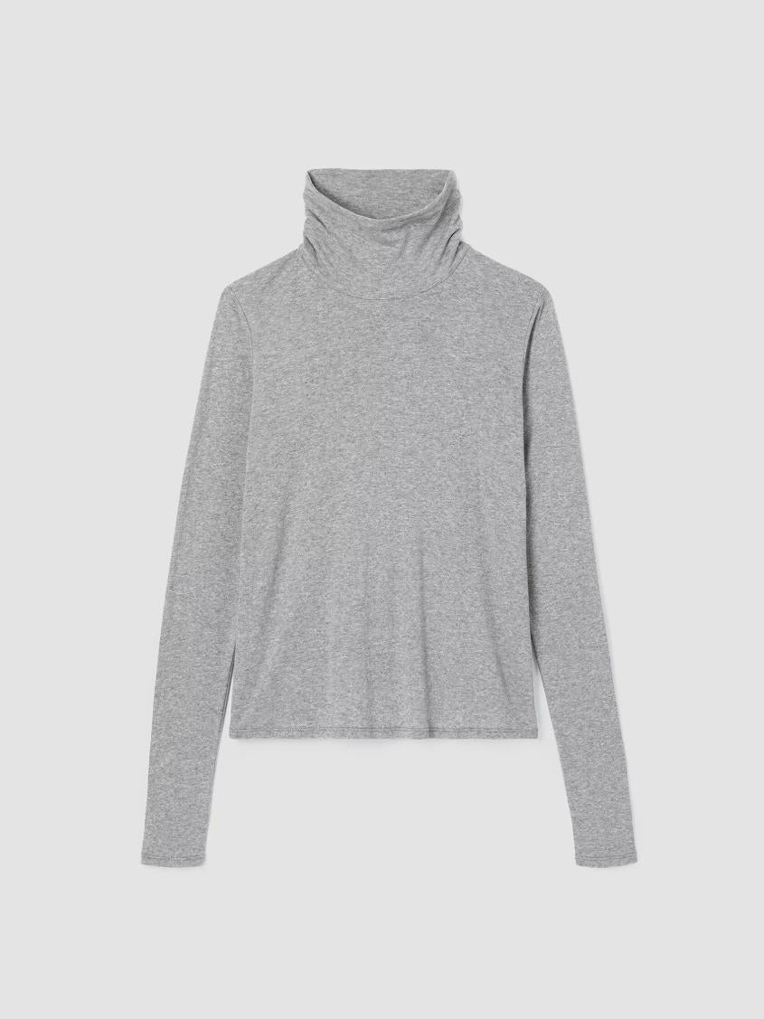 Eileen Fisher Tops &amp; Tees | Ribbed Pima Cotton Blend Top Moon - Women