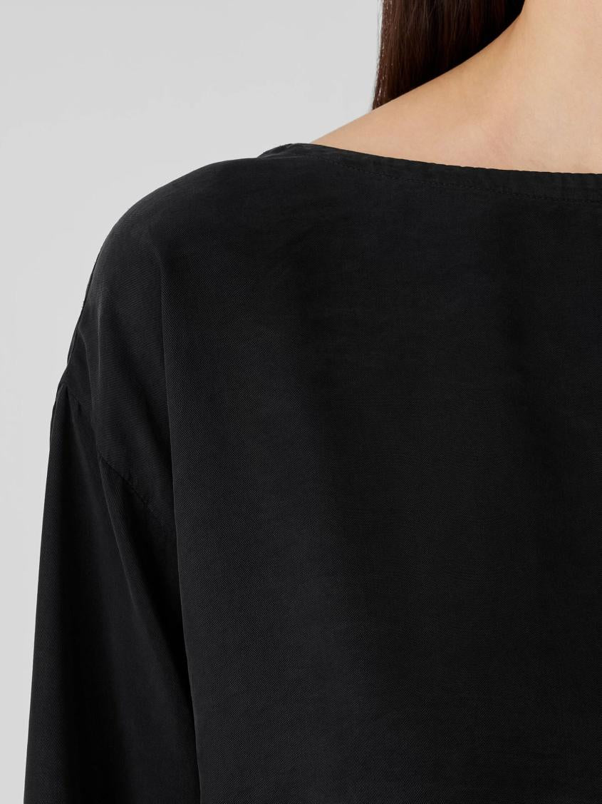 Eileen Fisher Tops &amp; Tees | Sandwashed Twill Box-Top Black - Women
